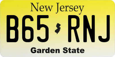 NJ license plate B65RNJ