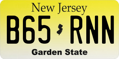 NJ license plate B65RNN