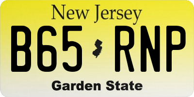 NJ license plate B65RNP