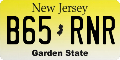 NJ license plate B65RNR