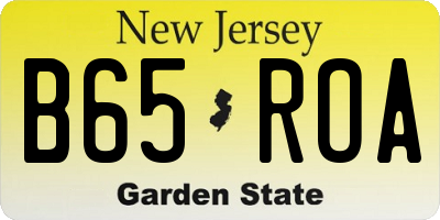 NJ license plate B65ROA