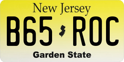 NJ license plate B65ROC