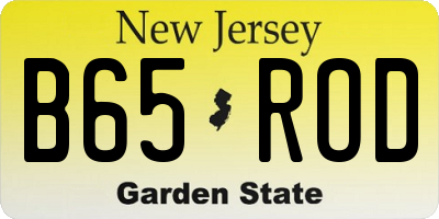 NJ license plate B65ROD