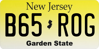 NJ license plate B65ROG