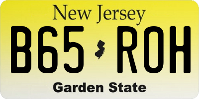 NJ license plate B65ROH