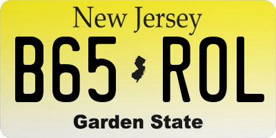 NJ license plate B65ROL