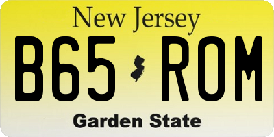 NJ license plate B65ROM