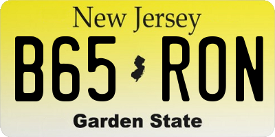 NJ license plate B65RON