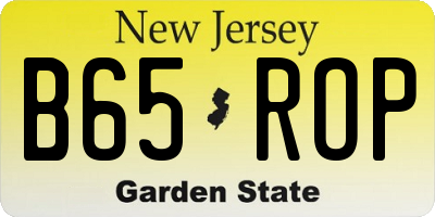 NJ license plate B65ROP