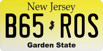 NJ license plate B65ROS