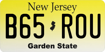 NJ license plate B65ROU
