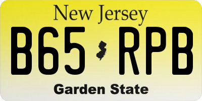 NJ license plate B65RPB