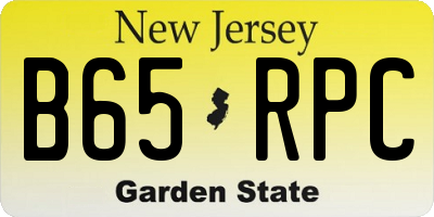NJ license plate B65RPC