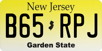 NJ license plate B65RPJ