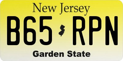 NJ license plate B65RPN