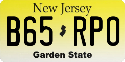 NJ license plate B65RPO