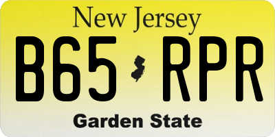 NJ license plate B65RPR