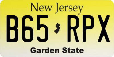 NJ license plate B65RPX