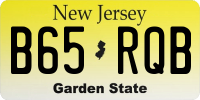 NJ license plate B65RQB
