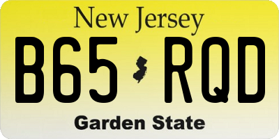 NJ license plate B65RQD