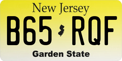 NJ license plate B65RQF
