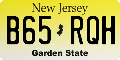 NJ license plate B65RQH