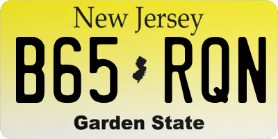 NJ license plate B65RQN