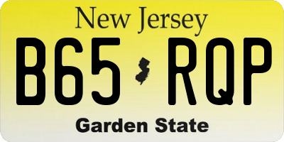 NJ license plate B65RQP