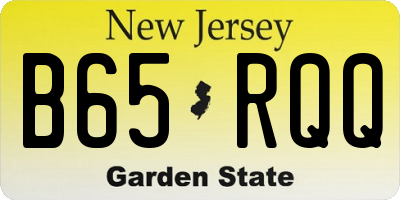 NJ license plate B65RQQ