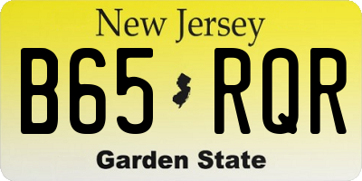 NJ license plate B65RQR