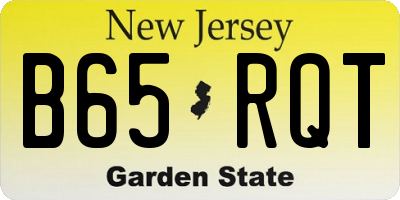 NJ license plate B65RQT