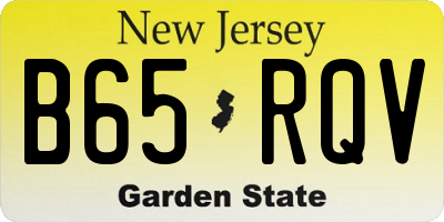 NJ license plate B65RQV