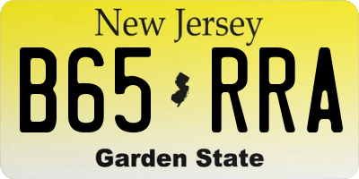 NJ license plate B65RRA
