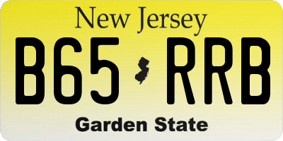 NJ license plate B65RRB