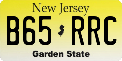NJ license plate B65RRC