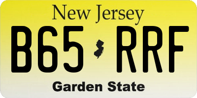 NJ license plate B65RRF