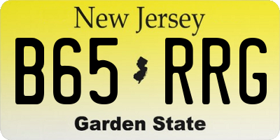 NJ license plate B65RRG