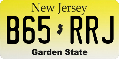 NJ license plate B65RRJ