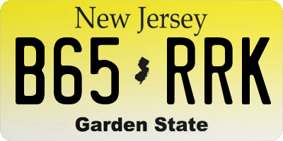 NJ license plate B65RRK