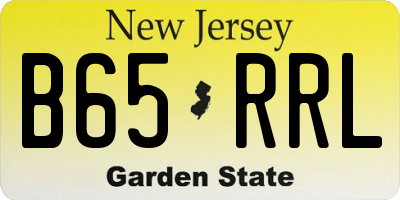 NJ license plate B65RRL