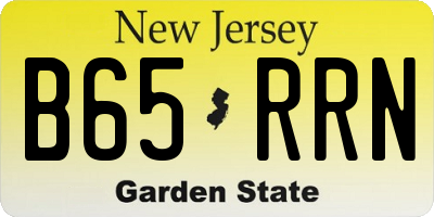 NJ license plate B65RRN
