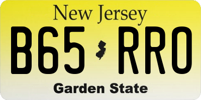 NJ license plate B65RRO