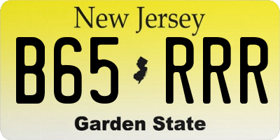 NJ license plate B65RRR