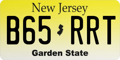 NJ license plate B65RRT