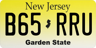 NJ license plate B65RRU