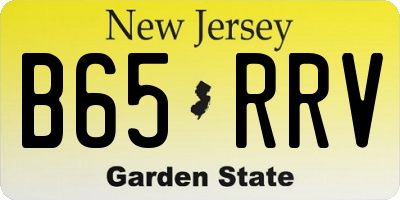 NJ license plate B65RRV