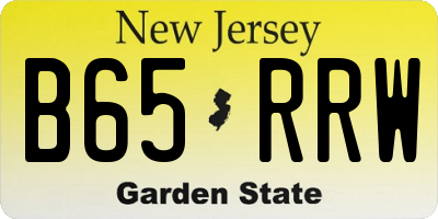NJ license plate B65RRW
