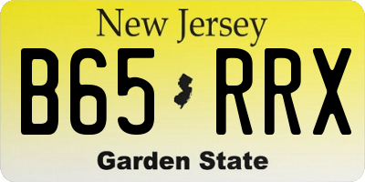 NJ license plate B65RRX