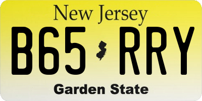 NJ license plate B65RRY