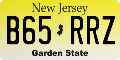 NJ license plate B65RRZ